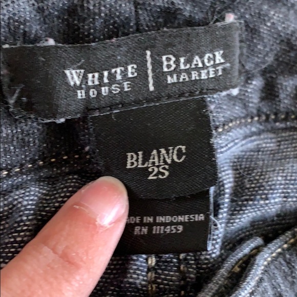 B2GOFREE 🍭WHBM Black Trouser Jeans Sz 2S - Picture 6 of 7